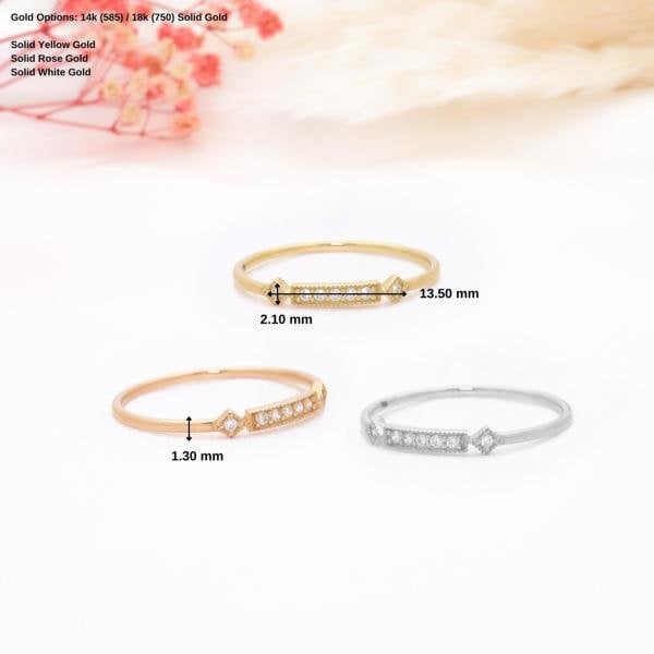 14 Ayar Altın Taşlı Vintage Yüzük