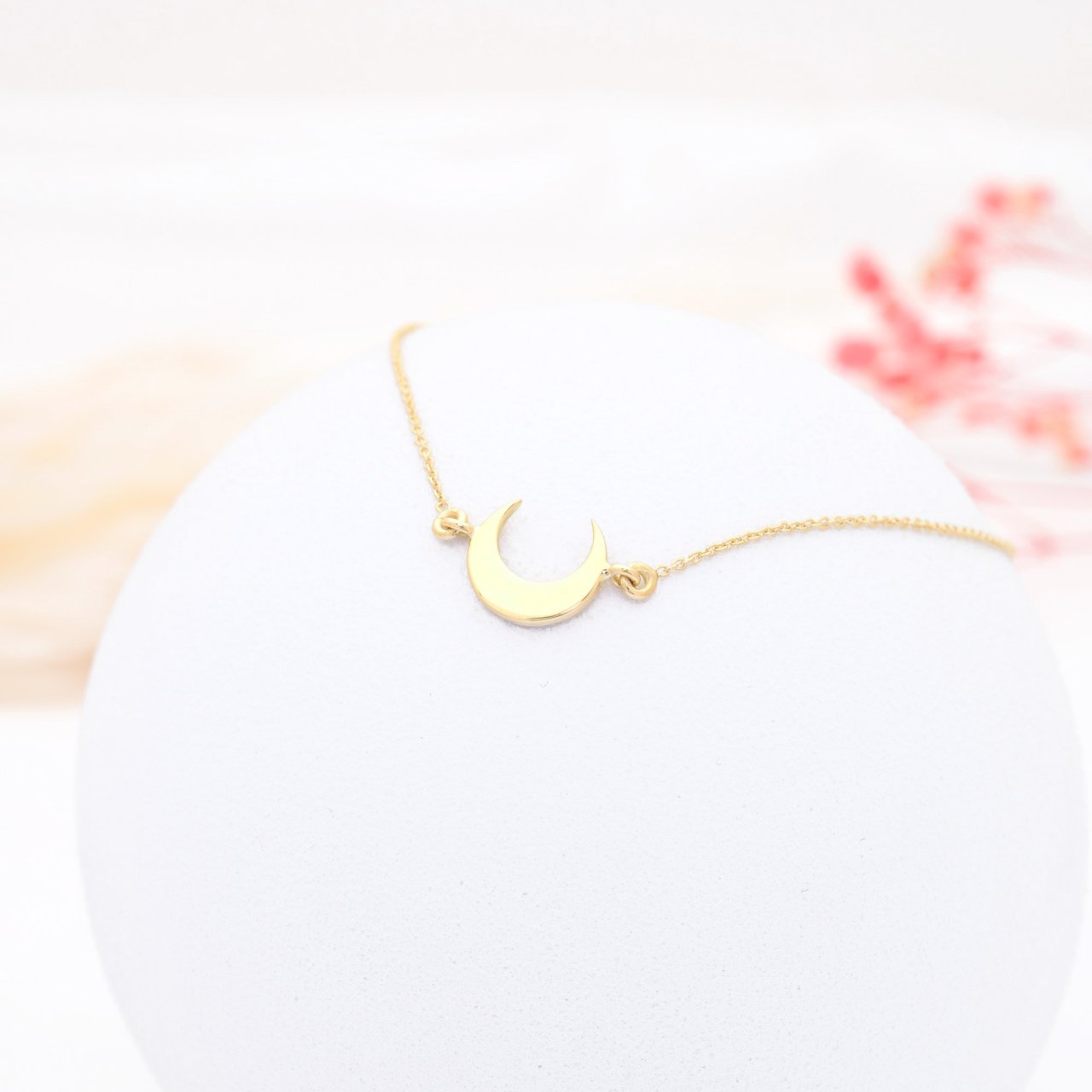 14 Ayar Altın Hilal Bileklik