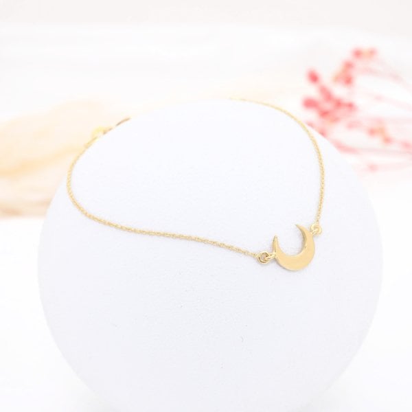 14 Ayar Altın Hilal Bileklik