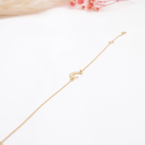 14 Ayar Altın Hilal Bileklik