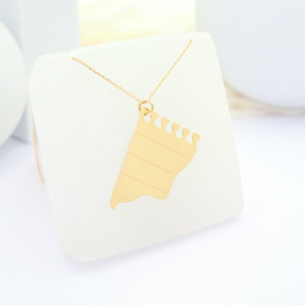 14 Ayar Altın Yırtık Not Kağıdı Kolye