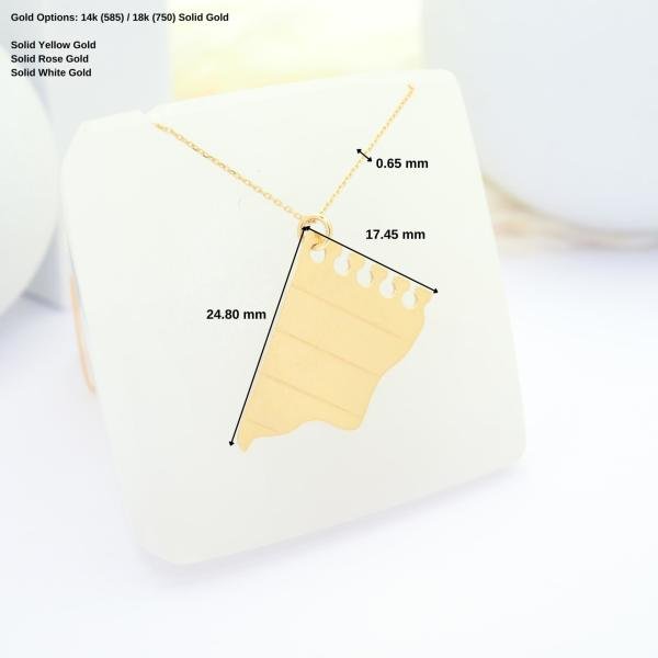 14 Ayar Altın Yırtık Not Kağıdı Kolye