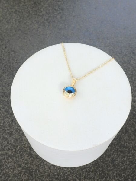 14 Ayar Altın Nazar Göz Kolye