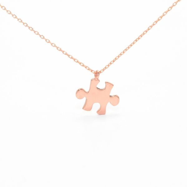 14 Ayar Altın Mini Puzzle Kolye