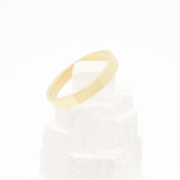 14 Ayar Altın Zarif Alyans Yüzük Beyaz - 16