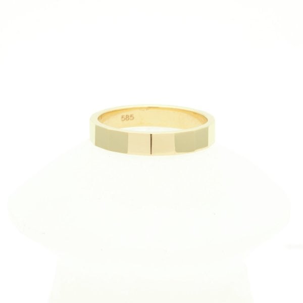 14 Ayar Altın Zarif Alyans Yüzük Beyaz - 16