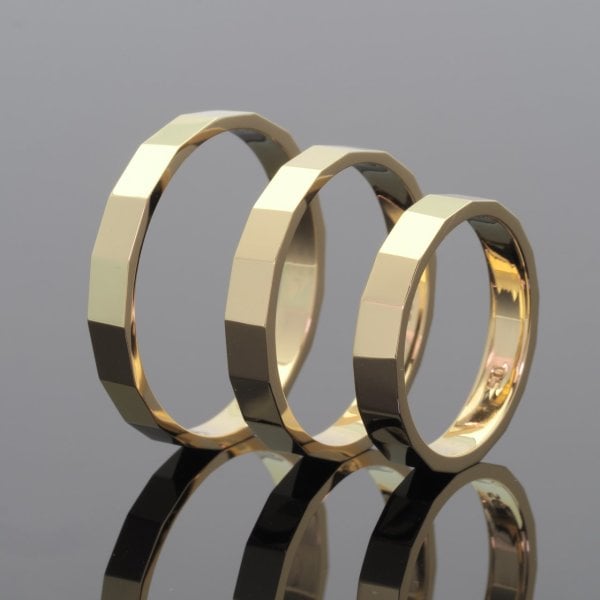 14 Ayar Altın Zarif Alyans Yüzük Beyaz - 16