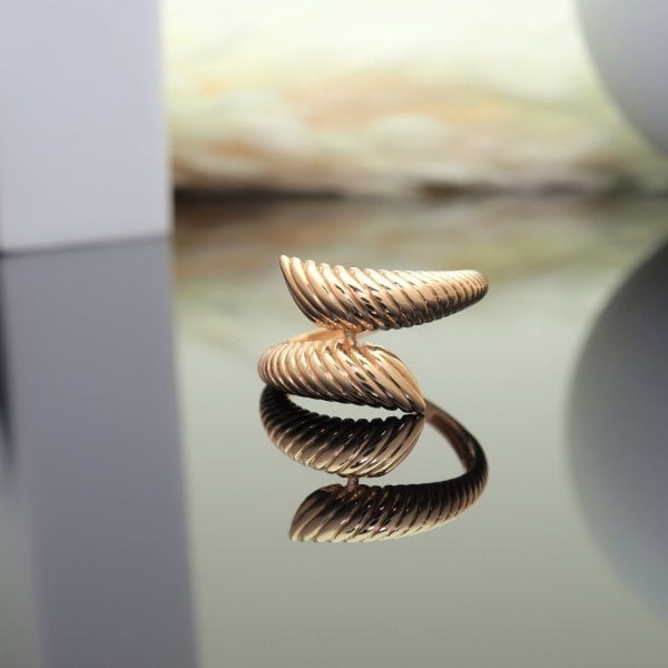 14 Ayar Altın Eşsiz Kruvasan Yüzük