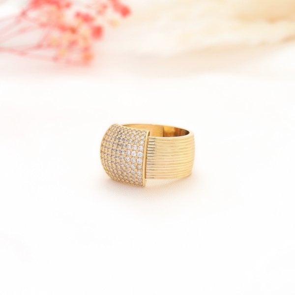 14 Ayar Altın Bombeli Yüzük