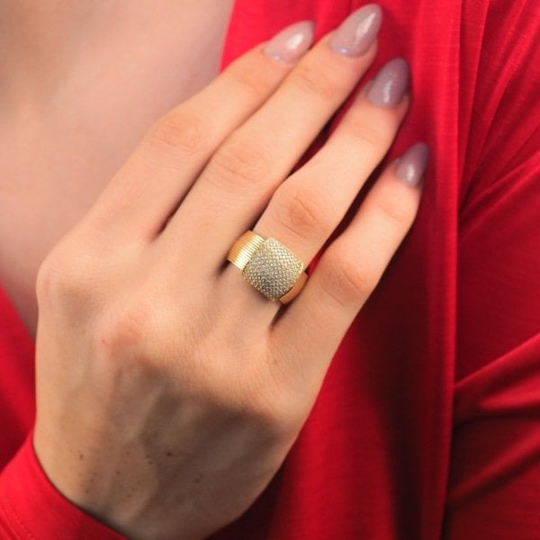 14 Ayar Altın Bombeli Yüzük