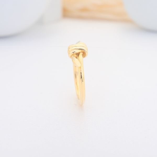 14 Ayar Altın Zarif Halat Yüzük