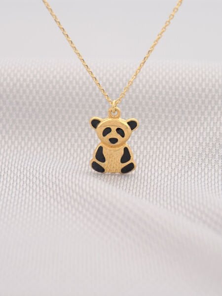 14 Ayar Altın Panda Kolye