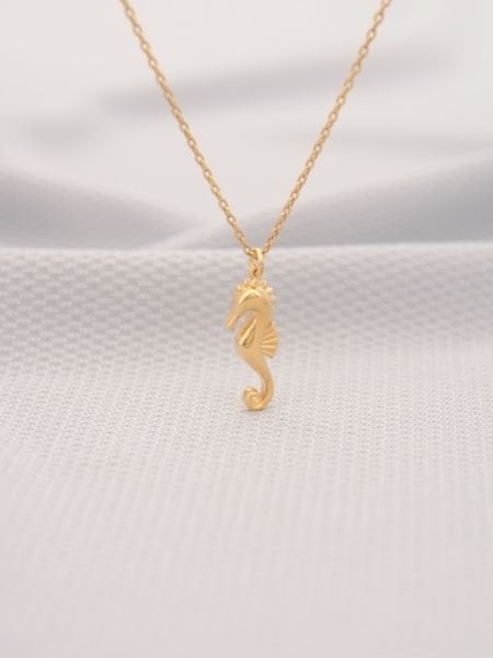 14 Ayar Altın Denizatı Kolye