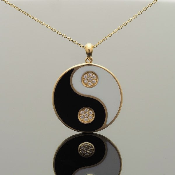 14 Ayar Altın Yin Yang Kolye