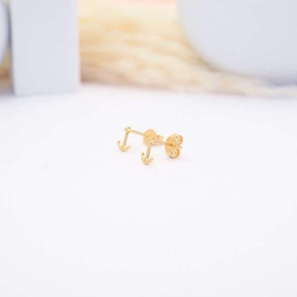 14 Ayar Altın Çapa Küpe