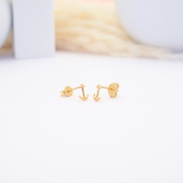 14 Ayar Altın Çapa Küpe