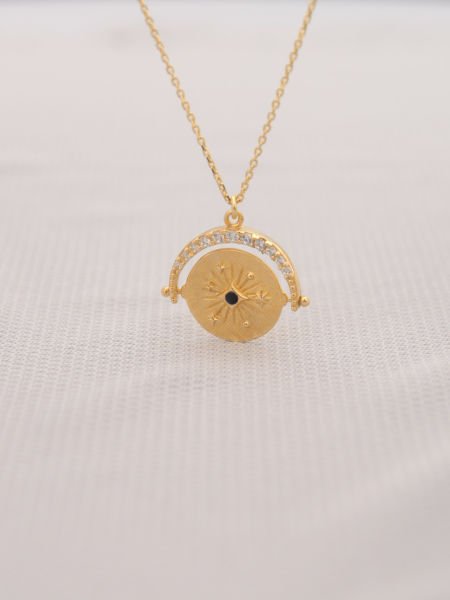 14 Ayar Altın Çift Yönlü Kolye