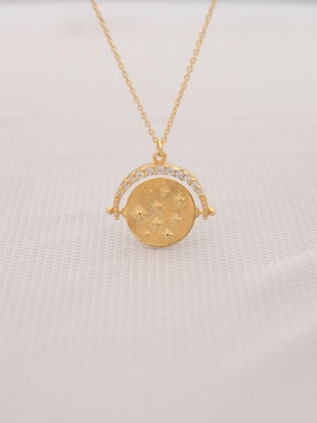 14 Ayar Altın Çift Yönlü Kolye