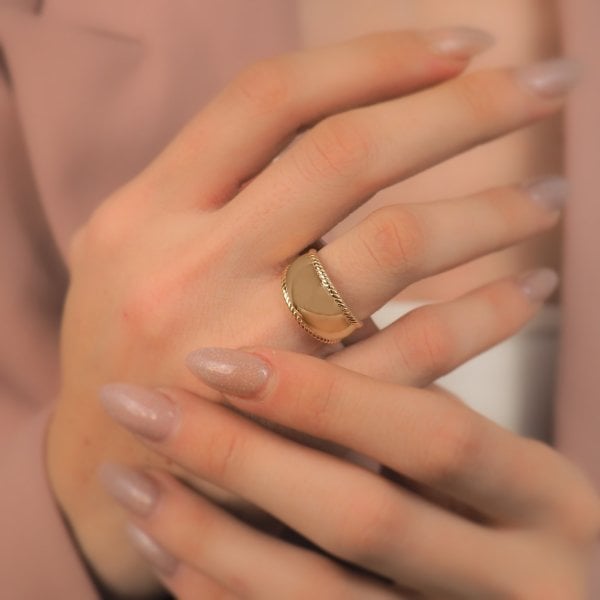 14 Ayar Altın Modern Yüzük