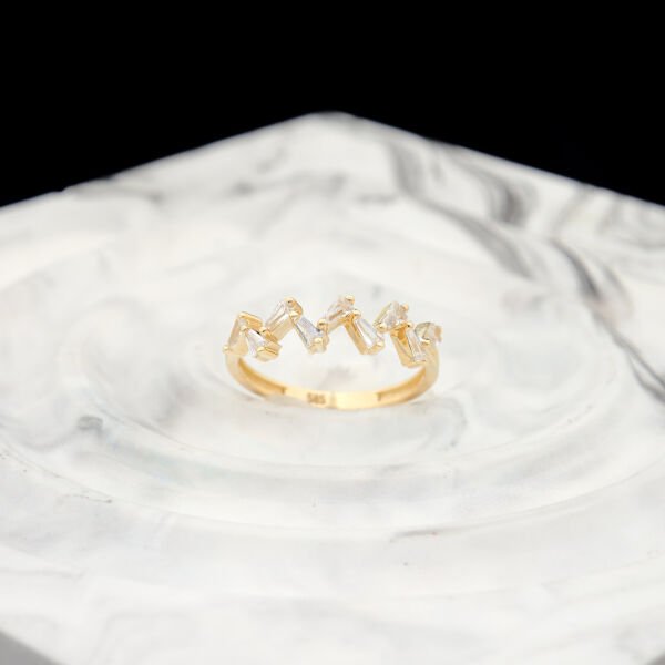 14 Ayar Altın Taç Tasarım Yüzük
