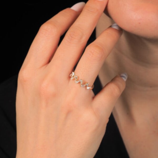 14 Ayar Altın Taç Tasarım Yüzük