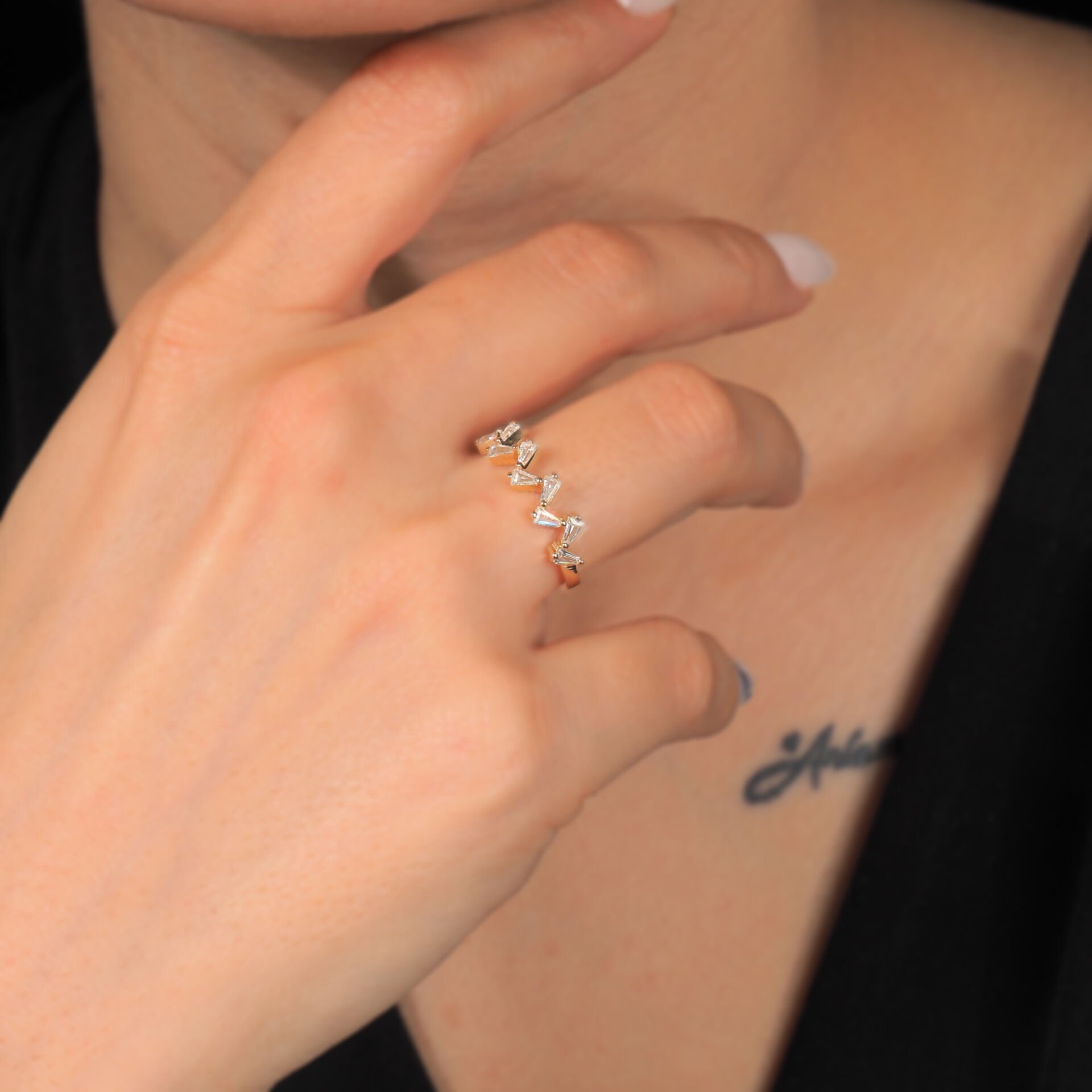 14 Ayar Altın Taç Tasarım Yüzük