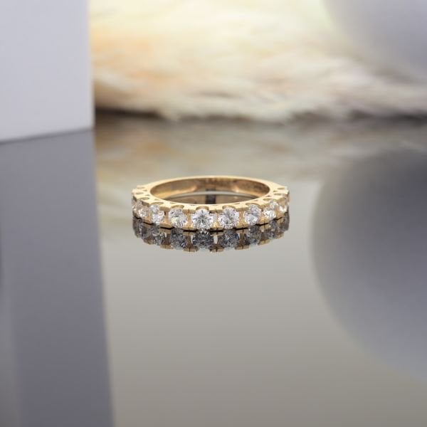 14 Ayar Altın Yarım Sıra Yüzük