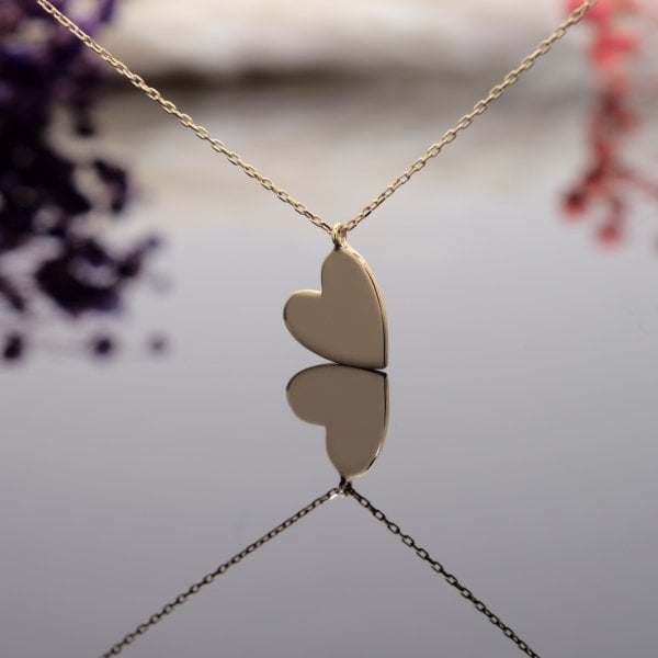 14 Ayar Altın Kalp Kolye