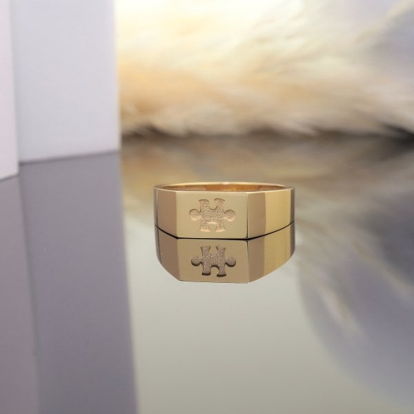 14 Ayar Altın Puzzle Yüzük