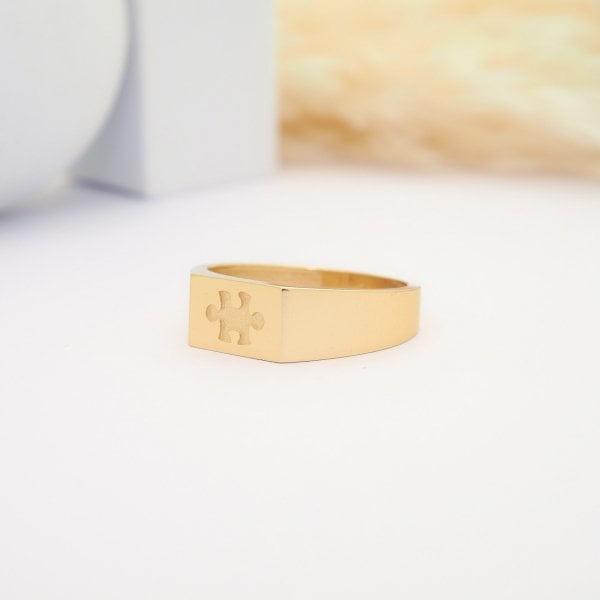 14 Ayar Altın Puzzle Yüzük