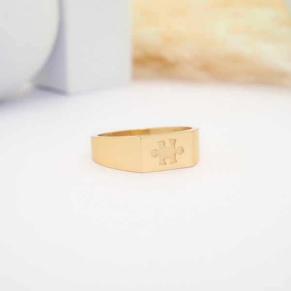 14 Ayar Altın Puzzle Yüzük