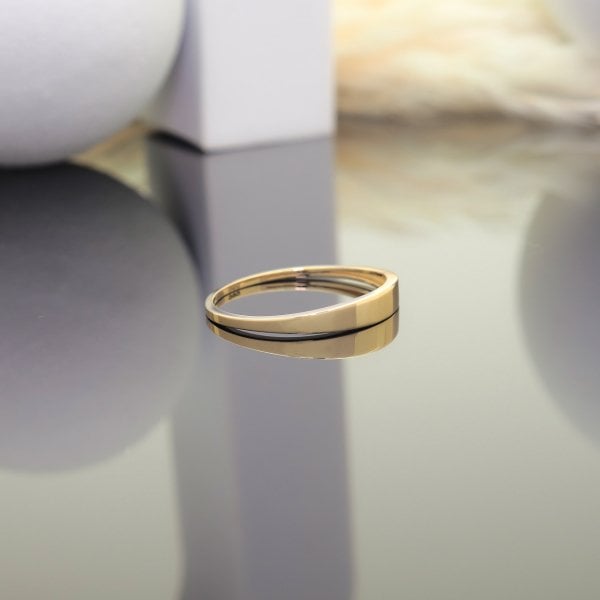 14 Ayar Altın Modern Yüzük