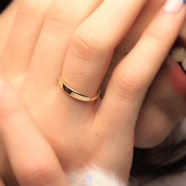 14 Ayar Altın Modern Yüzük