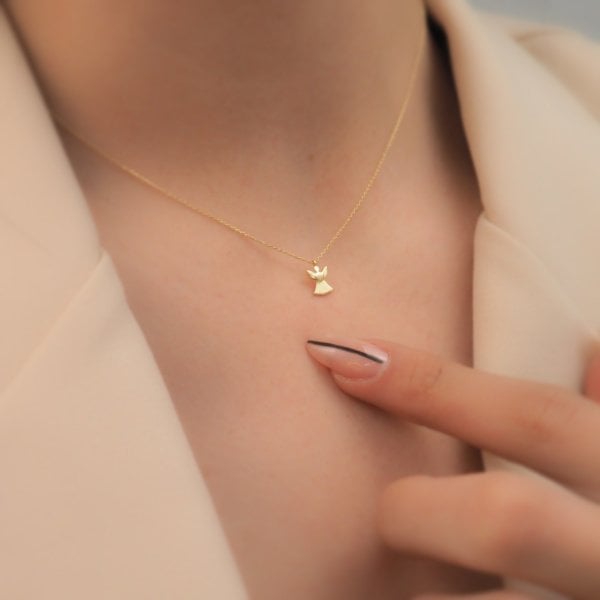 14 Ayar Altın Melek Kolye