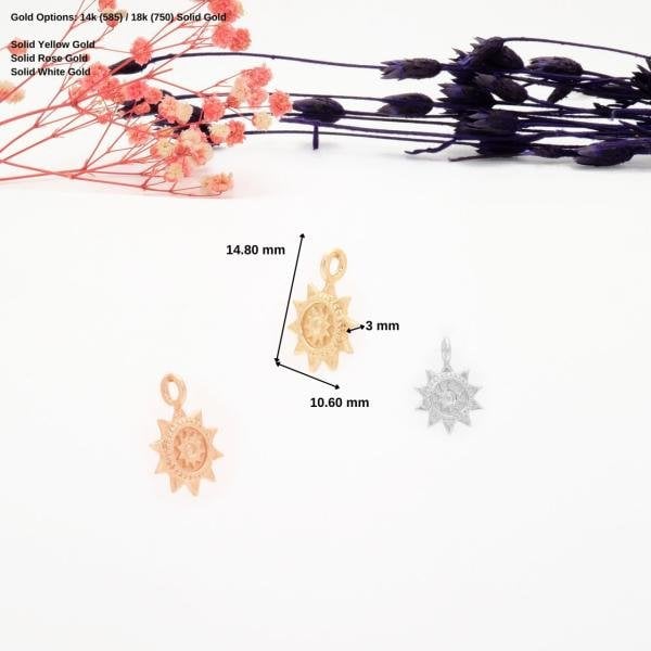 14 Ayar Altın Güneş Kolye