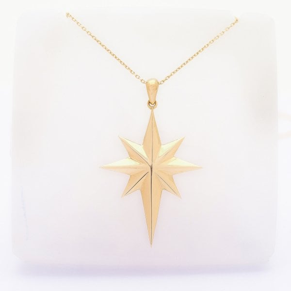 14 Ayar Altın Kutup Yıldız Kolye