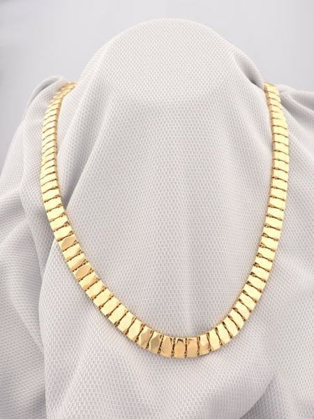 14 Ayar Altın Dikdörtgen Kolye 46cm