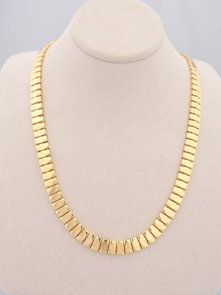 14 Ayar Altın Dikdörtgen Kolye 46cm