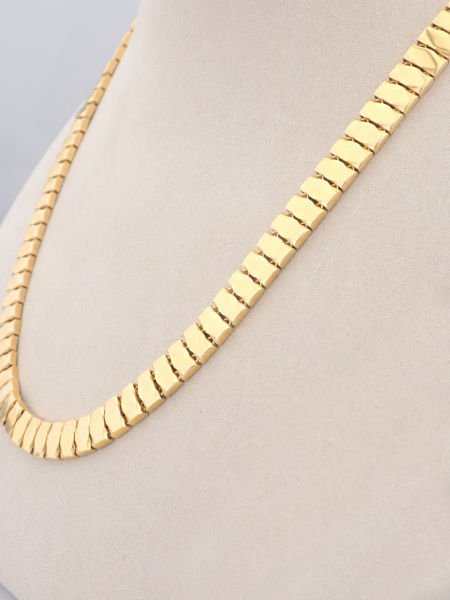 14 Ayar Altın Dikdörtgen Kolye 46cm