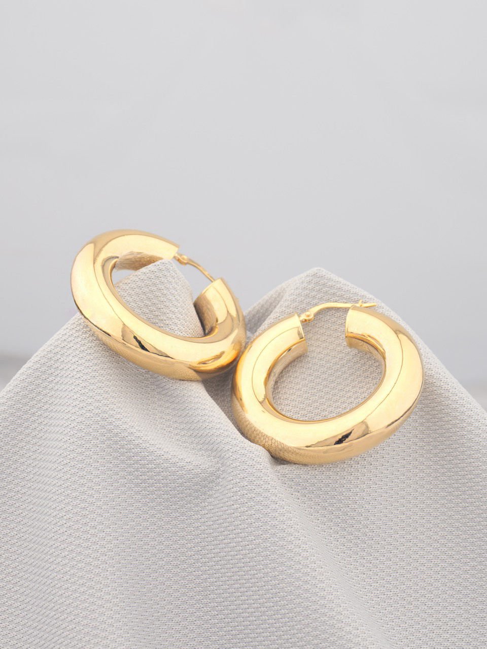 14 Ayar Altın Halka Küpe