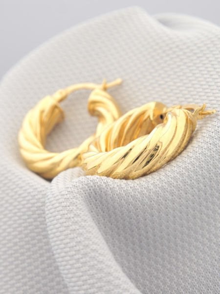 14 Ayar Altın Burgu Küpe