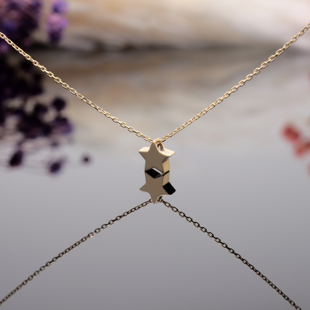 14 Ayar Altın Minik Yıldız Kolye