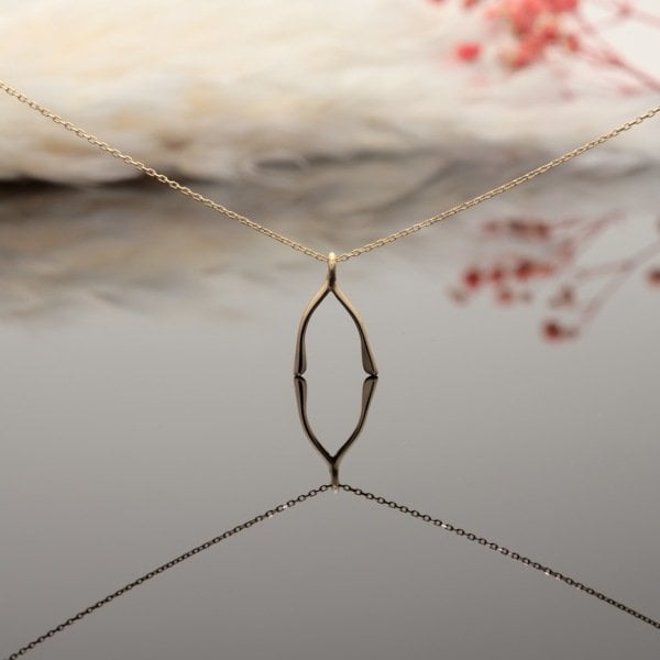 14 Ayar Altın Lades Kemiği Kolye