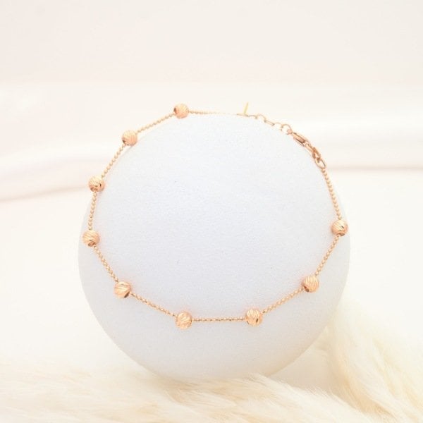 14 Ayar Altın Zarif  Top Top Bileklik