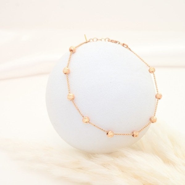 14 Ayar Altın Zarif  Top Top Bileklik