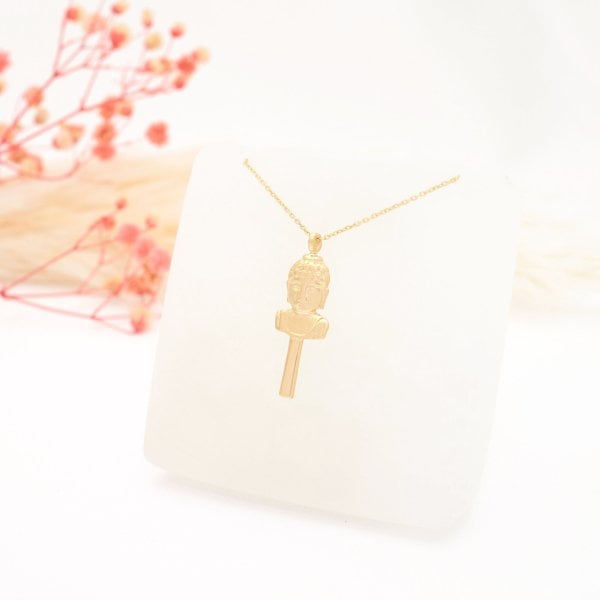 14 Ayar Altın Buda Heykeli Kolye