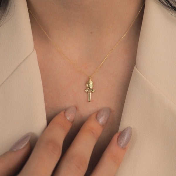 14 Ayar Altın Buda Heykeli Kolye