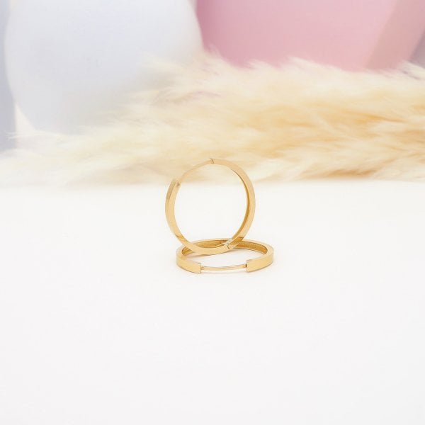 14 Ayar Altın Halka Küpe