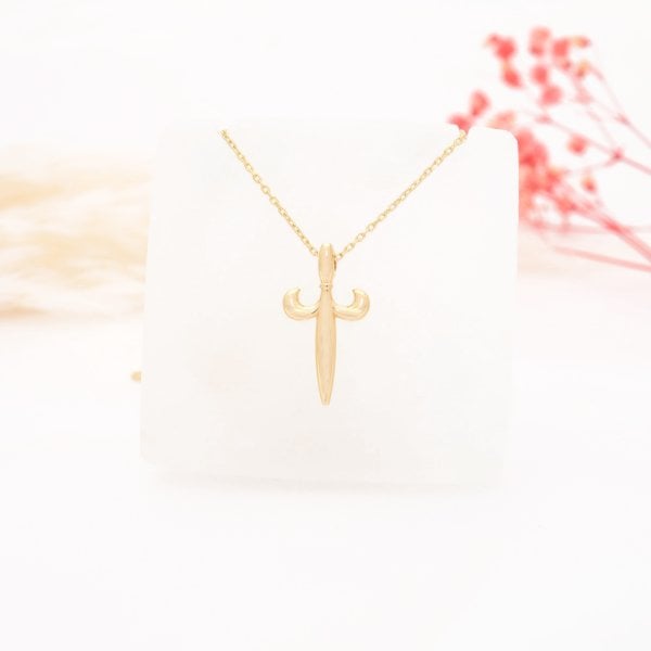 14 Ayar Altın Hançer Kolye