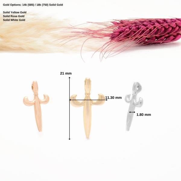 14 Ayar Altın Hançer Kolye